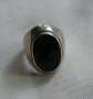 Голям сребърен пръстен с черен турмалин, снимка 2