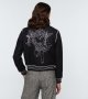 AMIRI Black Cherub Crystal Angel Wool Bomber Мъжко Яке size L, снимка 4