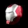 Marvel Маска Електронен шлем Iron Man светещи очи Железния човек Марвел сребърно с червено, снимка 8