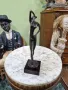 Страхотна антикварна колекционерска бронзова пластика фигура статуетка , снимка 2
