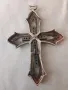 Много красив голям сребърен кръст със циркони проба925, снимка 12