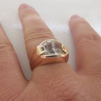 Златен мъжки пръстен с циркон 3, снимка 8 - Пръстени - 25952741