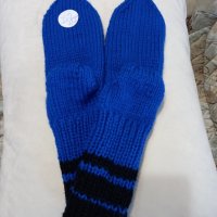 Ръчно плетени мъжки чорапи 43 размер от вълна, снимка 2 - Мъжки чорапи - 39334823