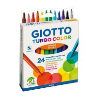  Флумастри Джото Giotto Turbo Color, 24 цвята, снимка 1 - Ученически пособия, канцеларски материали - 37824627