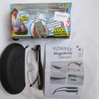 VIZMAXX Magnibrite Glasses unisex увеличителни очила за четене с осветление., снимка 1 - Слънчеви и диоптрични очила - 44228882