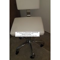 Козметичен/фризьорски стол - табуретка с облегалка Gordon B - черна/бяла 49/69 см, снимка 13 - Друго оборудване - 27114214