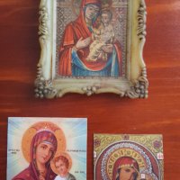 1 икона и 2 календарчета  дева мария с младенеца, снимка 1 - Други ценни предмети - 30126536