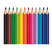 1595 Цветни моливи за рисуване 12 цвята къси, снимка 2 - Ученически пособия, канцеларски материали - 29505197