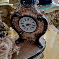 Невероятно красив порцеланов часовник. Каподимонте. , снимка 3 - Антикварни и старинни предмети - 37101951