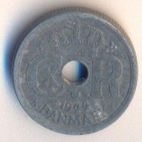 Дания 10 йоре 1944 година, цинк, снимка 2 - Нумизматика и бонистика - 38085182