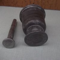 Хаван стар с чукало от бял метал - 742 гр., снимка 6 - Други ценни предмети - 30588957