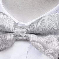 Папионка за костюм, коприна тип Pre-tied bow tie., снимка 1 - Сватбени аксесоари - 38123164