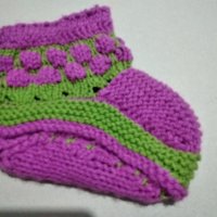 Детски плетени терлици два цвята, снимка 3 - Други - 34112638