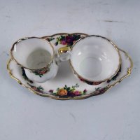 Комплект за чай Royal Albert Old County Roses, снимка 2 - Сервизи - 39998523