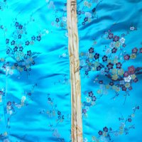 Китайска национална дреха елек -размер С ,цвят тюркоаз, снимка 2 - Елеци - 42634180