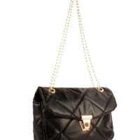 Дамска ватирана мека чанта в стилен дизайн и дръжка тип синджир, снимка 3 - Чанти - 44418642
