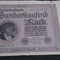 Банкнота 100 000 райх марки 1923година - 14715, снимка 1 - Нумизматика и бонистика - 29089370