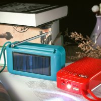 Соларна Bluetooth колона с радио USB LED фенер колонка power bank, снимка 7 - Слушалки и портативни колонки - 30891165