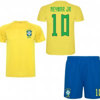 СВЕТОВНО 2022! Детски, Мъжки екипи /тениска, шорти/ БРАЗИЛИЯ / BRAZIL Neymar с ИМЕ и НОМЕР по избор!