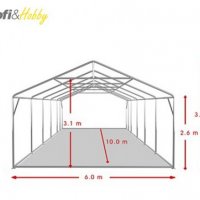 6X10 м шатра клас PROFESSIONAL XXL - PVC брезент 550 гр/кв.м, снимка 3 - Други - 29137350