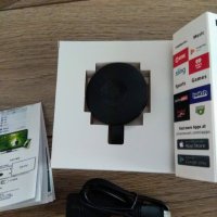 Google Chromecast мултимедиен плеър. Превъщате телевизора в смарт, снимка 3 - Приемници и антени - 29695801