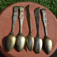 Възрожденски лъжици сачан сребро, снимка 5 - Антикварни и старинни предмети - 44716226