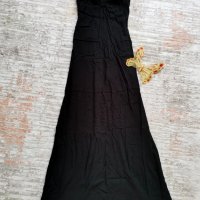 Дамска черна дълга рокля, снимка 1 - Рокли - 33709742