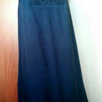 Тъмно синя рокля с рязана дантела👗🍀S/M,M👗🍀арт.1077, снимка 3 - Рокли - 30005560