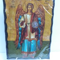 Голяма икона на Свети Архангел Михаил -- ръчна изработка, снимка 2 - Икони - 37640218