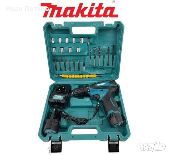 Акция! Акумулаторен Винтовер Макита / Makita 18V с 2 батерии 1500mAh, снимка 1