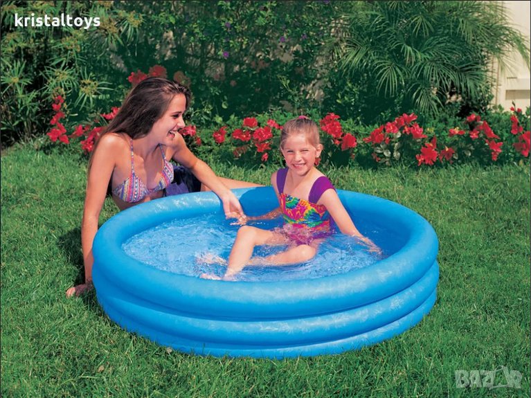Intex Детски надуваем басейн INTEX Crystal Blue, INTEX 59416NP - Crystal Blue Pool, снимка 1