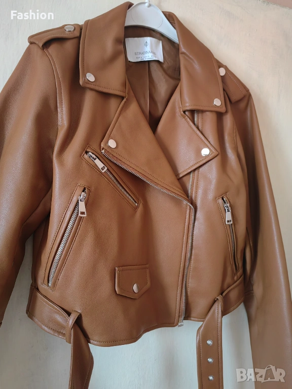 Кожено яке Stradivarius, снимка 1