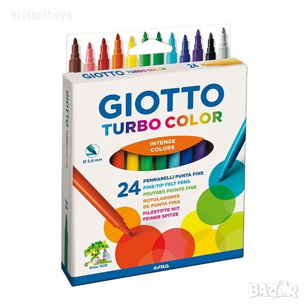  Флумастри Джото Giotto Turbo Color, 24 цвята, снимка 1