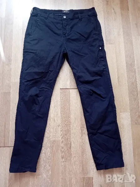 Черен панталон със странични джобове, снимка 1