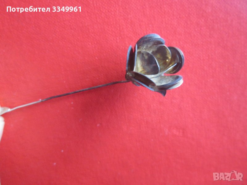 Страхотна сребърна роза , снимка 1