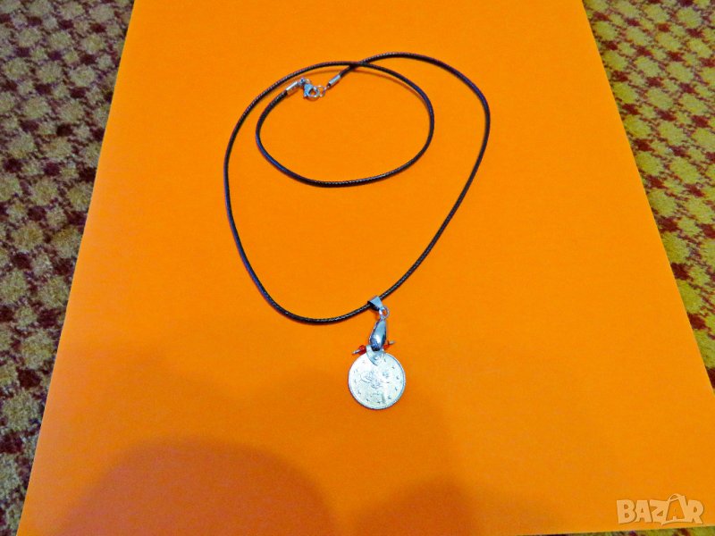 Старинна османска муска , турски амулет с Тугра, туга 18мм - накит, амулет със сребърн, снимка 1