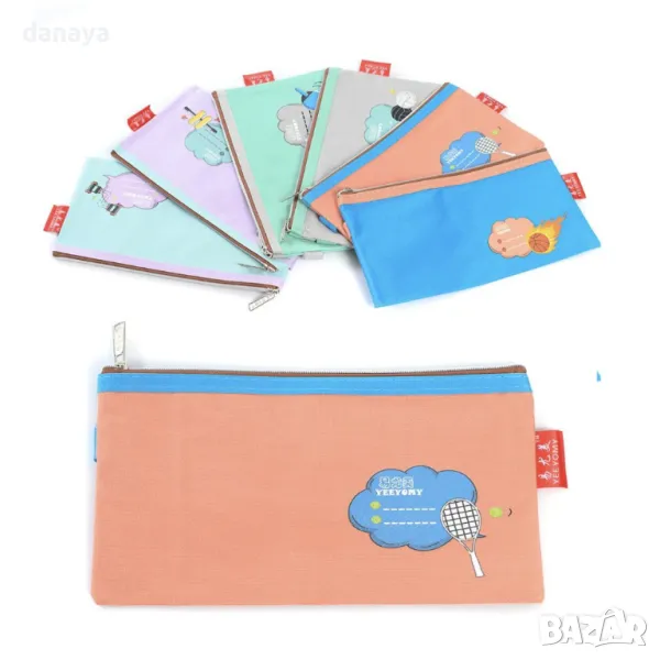 5886 Ученически несесер за моливи и химикалки с място за надписване, снимка 1