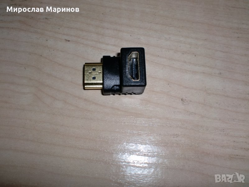 46.Преходник мъжки HDMI-Type-A (Full-Size) към(женски)Female HDMI Type-A (Full-Size) разположен под , снимка 1