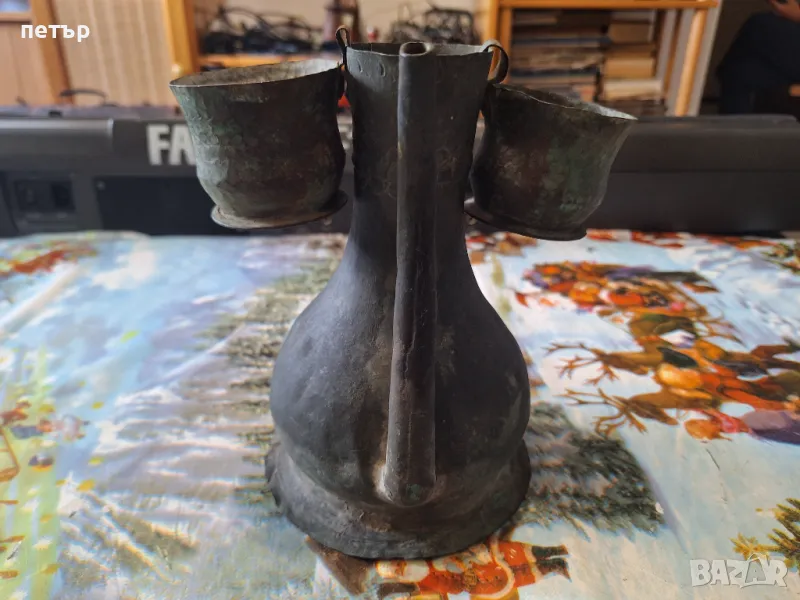 Много стара медна кана, снимка 1