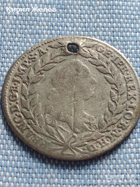 Сребърна монета 20 кройцера 1764г. Франц първи Виена Свещена Римска империя 26744, снимка 1