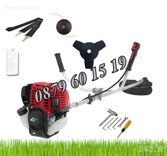 Бензинов тример четиритактов, косачка за трева, снимка 1