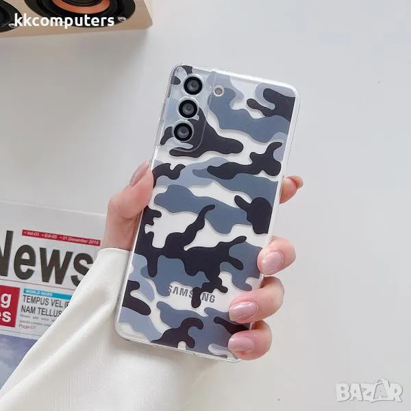 Калъф силикон ART Камуфлаж за Samsung Galaxy S24 Plus / Прозрачен / Баркод : 3130233, снимка 1