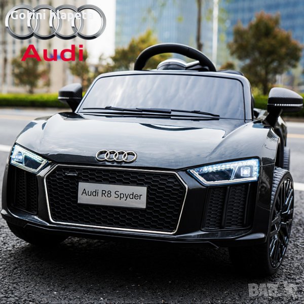 Акумулаторна кола Audi R8 Spyder 12V с меки гуми акумулаторни коли , снимка 1