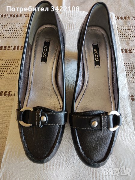 Дамски черни кожени обувки Ессо, номер 38, снимка 1