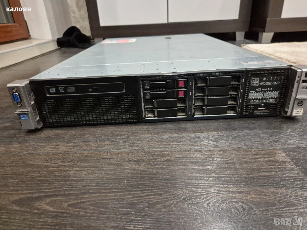 HP ProLiant DL380p Gen8 – 2x E5-2609, 48GB RAM, 2x 300GB SAS, снимка 1