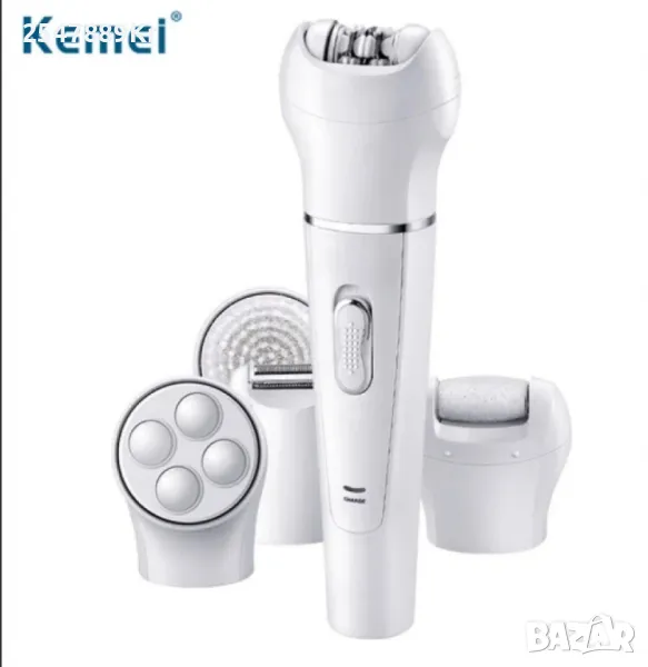 Епилатор Kemei 5 в 1, Бръснене, Масаж, Почистване и Ексфолиране, снимка 1