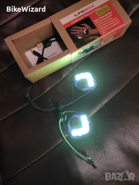 Lifebox LED презареждащи светлини за ръце Вело/спорт комплект от две НОВИ, снимка 1