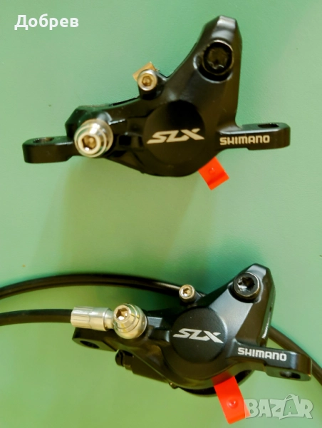 НОВИ, цена за сет: лостче Shimano BL M4100, калипери SLX 7000 или монолитни Clarks, маркуч 150/200, снимка 1