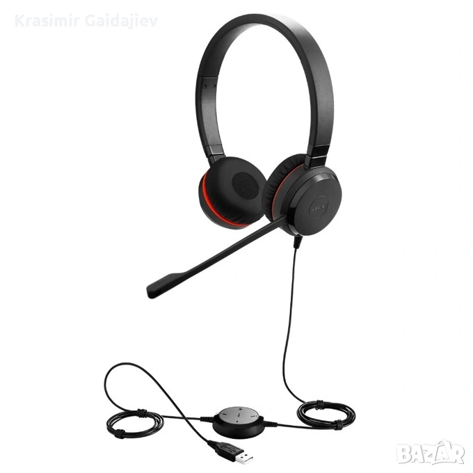 Слушалки Jabra Evolve 20, MS, Stereo USB-А, Черни, снимка 1