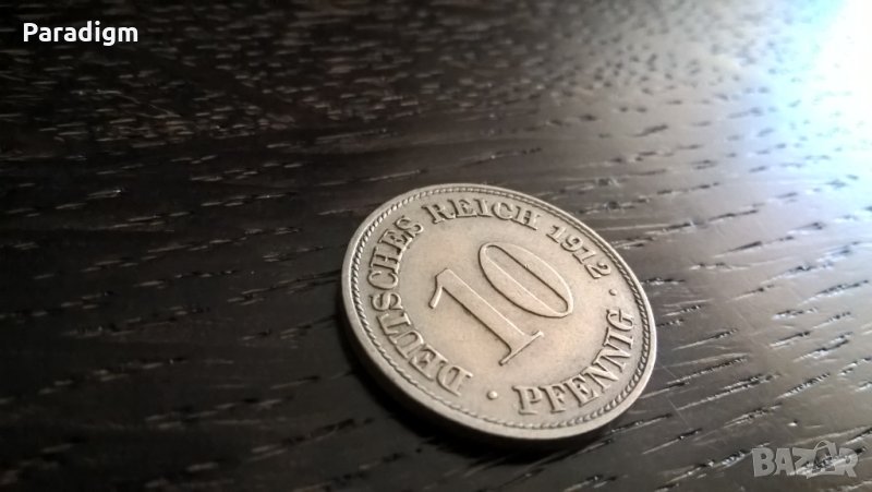 Райх монета - Германия - 10 пфенига | 1912г.; серия D, снимка 1